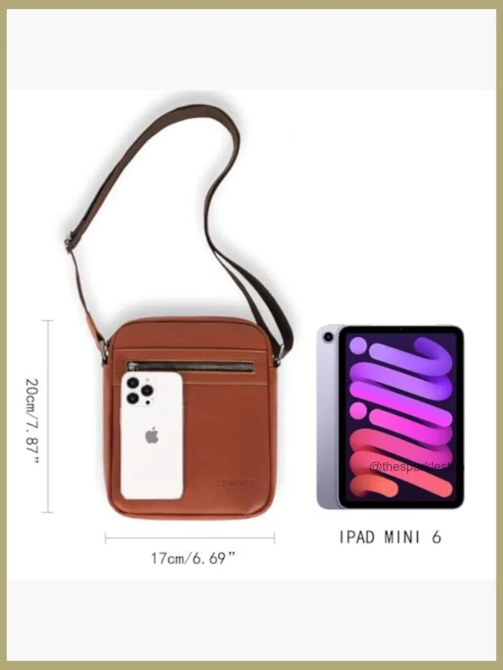 PU Leather Small Crossbody Bag Messenger Sling Purse for Men